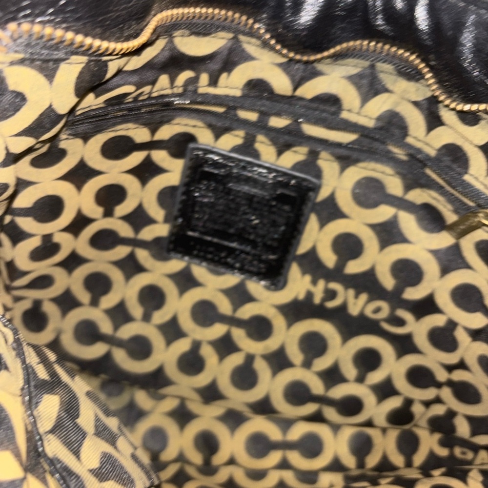 Coach Monogram Black and Cream Shoulder Bag - Picture 5 of 5